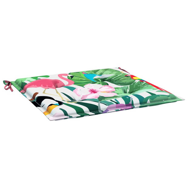 The Living Store Stoelkussens Vlinders en Bloemen - 40x40x3 cm - Oxford stof - Waterafstotend