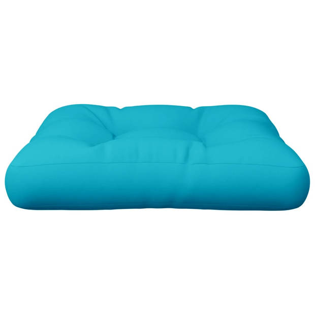 The Living Store Palletkussen - Turquoise - 60x61.5x10 cm - Oxford stof - Waterafstotend