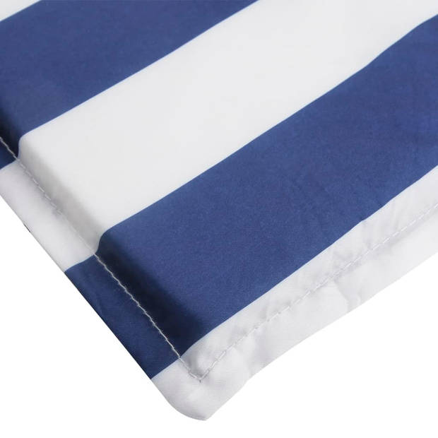 vidaXL Ligbedkussen gestreept oxford stof blauw en wit