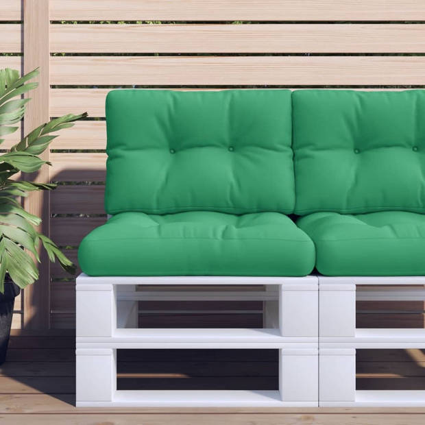 The Living Store Palletkussens - Polyester - 60x60x12 cm - Groen