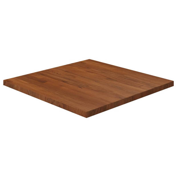 The Living Store Eikenhouten Tafelblad - 60 x 60 x 2.5 cm - Rustiek Design