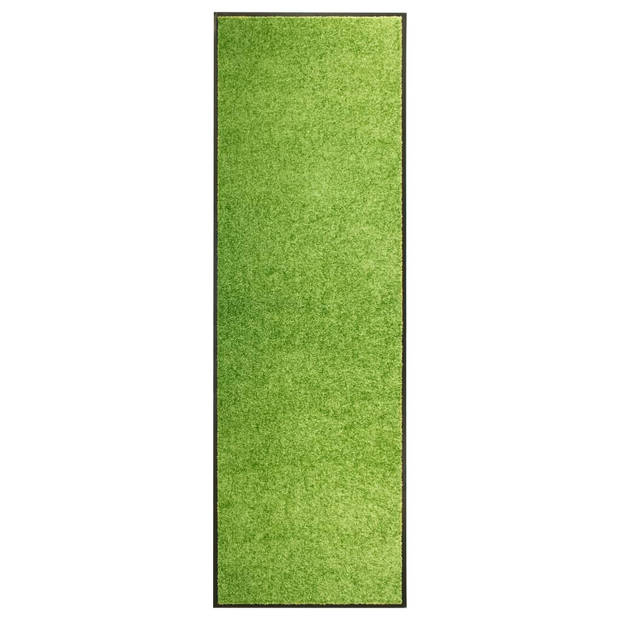 The Living Store Deurmat - Binnen/Buitenmat 180x60cm - Anti-Slip PVC - Groen