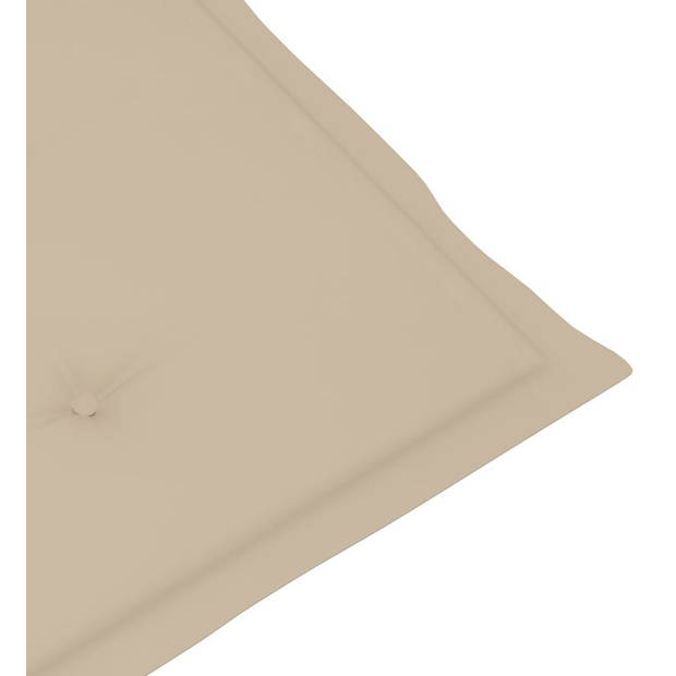 The Living Store Stoelkussens - Polyester - 120 x 50 x 3 cm - Beige