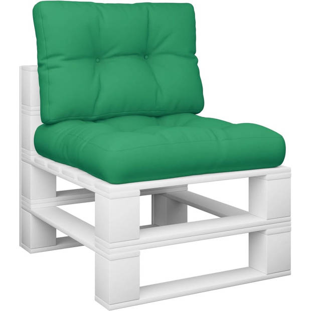 The Living Store Palletkussens - Polyester - 60x60x12 cm - Groen