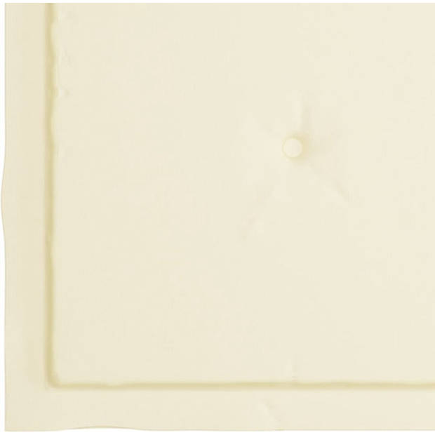 The Living Store Stoelkussens - Oxford stof - 50x50x3cm - Crème - Waterafstotend