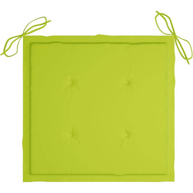 The Living Store Stoelkussens - Oxford stof 50 x 50 x 3 cm - Houdt vorm en bevestigt stevig - Groen - Waterafstotend