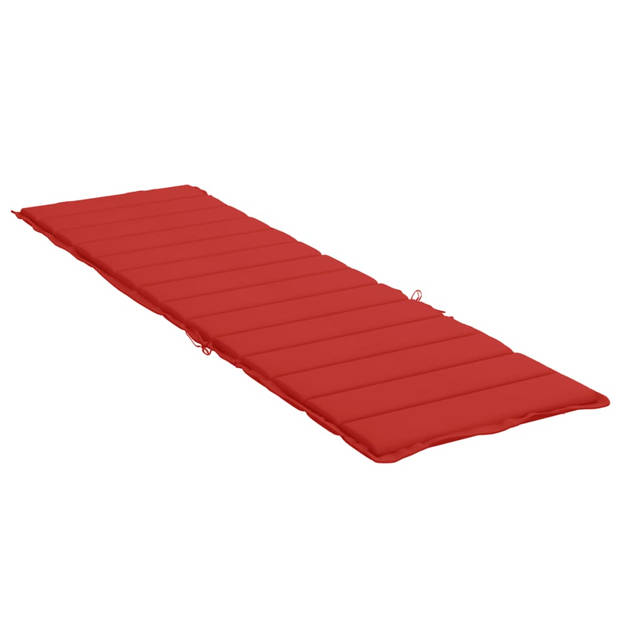 The Living Store Ligbedkussen - Rood - 200 x 60 x 3 cm - Oxford stof - Schuimvezel vulling