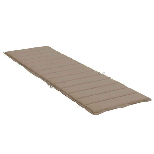 vidaXL Ligbedkussen 200x70x3 cm oxford stof taupe