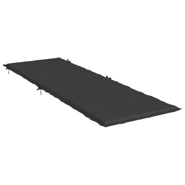 vidaXL Ligbedkussen 186x58x3 cm oxford stof zwart