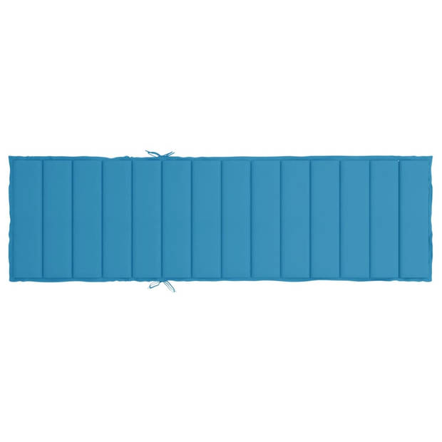 The Living Store Ligbedkussen - Oxford Stof - 200x60x3 cm - Blauw