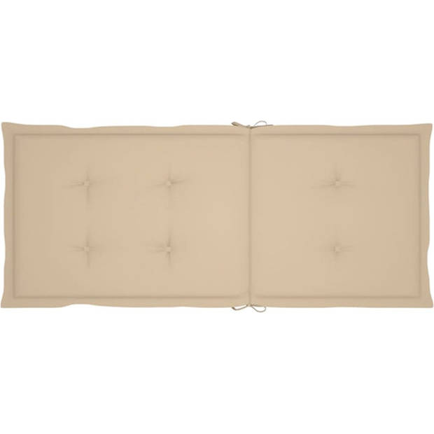 The Living Store Stoelkussens - Polyester - 120x50x3 cm - Beige