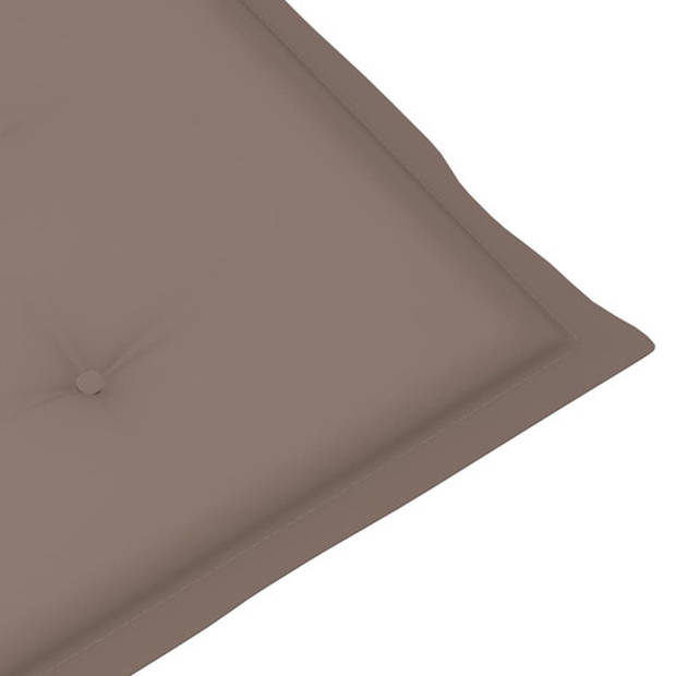 The Living Store Stoelkussen Oxford - 100x50x3 cm - Taupe