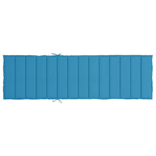 The Living Store Ligbedkussen - 200 x 70 x 3 cm - Oxford stof - Waterafstotend - Blauw