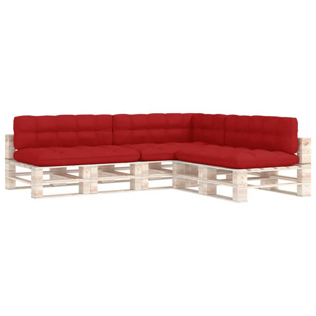 The Living Store Kussenset - Loungebank - Rood - 120 x 80 x 10 cm