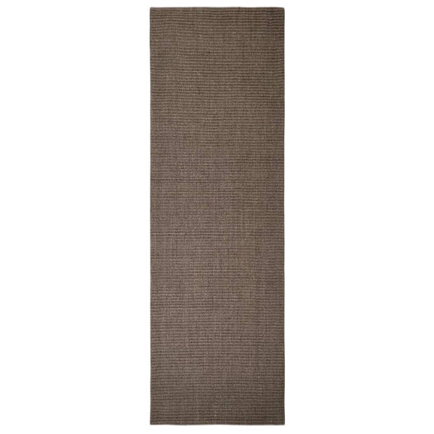 The Living Store Vloerkleed Natuurlijk Sisal - 80 x 250 cm - Bruin - Anti-slip