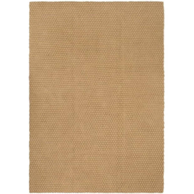 The Living Store Jute tapijt - 120 x 180 cm - Natuurlijk jutetint - 2x2 breipatroon - 2.200 g/m²