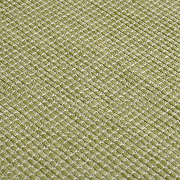 vidaXL Buitenkleed platgeweven 120x170 cm groen