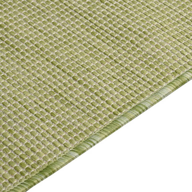 vidaXL Buitenkleed platgeweven 200x280 cm groen