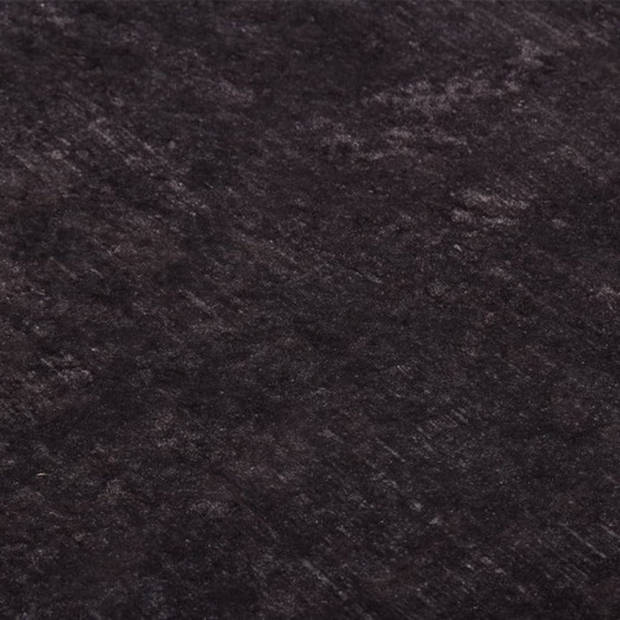 The Living Store Vloerkleed wasbaar anti-slip 120x180 cm zwart en goudkleurig - Vloerkleed