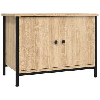 The Living Store TV-Meubel Sonoma Eiken - Duurzaam Hout - 60 x 35 x 45 cm - Opbergruimte - Stevig Blad - Praktische