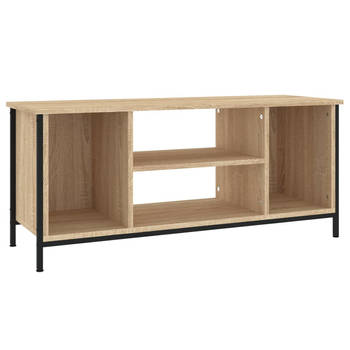 The Living Store tv-meubel Sonoma eiken - 102 x 35 x 45 cm - trendy ontwerp - duurzaam hout- voldoende opbergruimte -