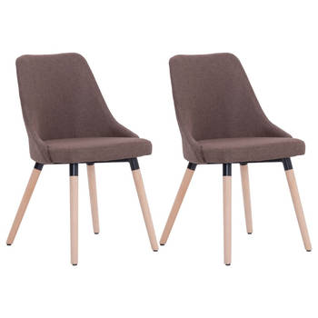 The Living Store Eetstoelen - Set van 2 - Hoogwaardige stof - Esthetisch en ergonomisch ontworpen - Comfortabele