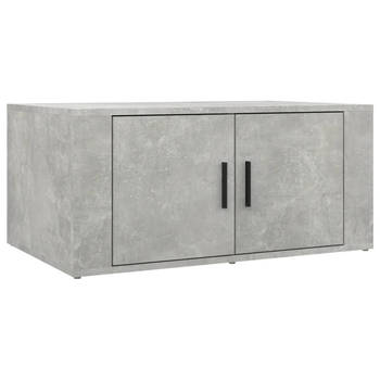 The Living Store salontafel Betongrijs - 80 x 50 x 36 cm - Duurzaam bewerkt hout