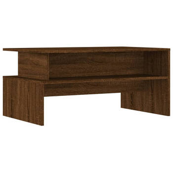 The Living Store Salontafel - Bruineiken - 90 x 55 x 42.5 cm - Duurzaam materiaal