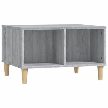 The Living Store Salontafel Scandinavische stijl - Tafel - 60 x 50 x 36.5 cm - Grijs Sonoma eiken - Duurzaam hout