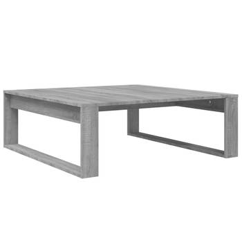 The Living Store Salontafel - Trendy - Hout - 100 x 100 x 35 cm - Grijs sonoma eiken