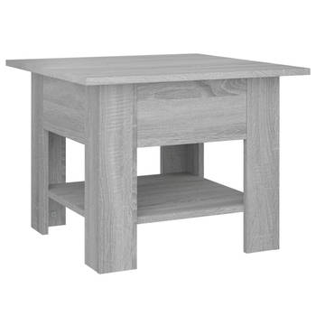 The Living Store Salontafel Trendy Bijzettafel - 55 x 55 x 42 cm - Grijs Sonoma Eiken