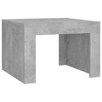 The Living Store Salontafel Betongrijs 50 x 50 x 35 cm - Stevig tafelblad