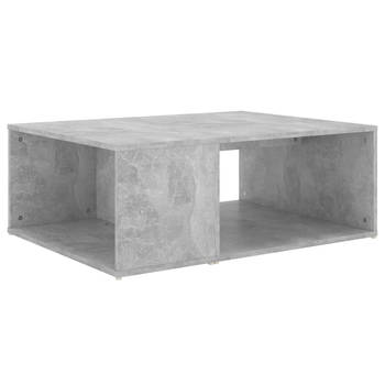 The Living Store Woonkamertafel - Betongrijs - 90x67x33 cm - 2 schappen