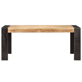 The Living Store Eettafel Industriële Stijl - Hout - 180 x 90 x 76 cm - Massief Ruw Mangohout