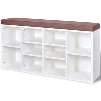 The Living Store Schoenenkast - 103 x 30 x 48 cm - Stijlvol design met 10 vakken - Hoogwaardige materialen -