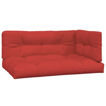 The Living Store - Palletkussens - Rood - Polyester - 120 x 80 x 12 cm - Waterafstotend