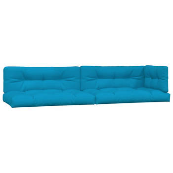 The Living Store Palletkussen - Blauw - 120 x 80 x 12 cm - Polyester