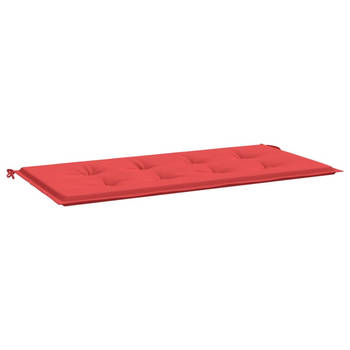 The Living Store tuinbankkussen - 120 x 50 x 3 cm - rood - Oxford stof - Waterafstotend