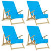 The Living Store Strandhanddoeken - Turquoise - 60 x 135 cm - Zacht materiaal - Anti-slip - Lichtgewicht - Geschikt