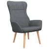 The Living Store Relaxstoel - Donkergrijze stof - Stabiel frame - Hoogwaardig materiaal - Brede toepassing -