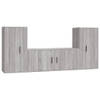 The Living Store Televisiemeubelset - Classic s - Wandgemonteerd - 100 x 34.5 x 40 cm - Grijs Sonoma Eiken - Hoge