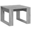 The Living Store Woonkamertafel - Grijs Sonoma Eiken - 50 x 50 x 35 cm - Duurzaam Hout