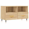The Living Store TV-meubel Sonoma Eiken - 80 x 36 x 50 cm - Stevig hout - Opbergruimte - Presenteerfunctie - IJzeren