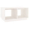 The Living Store Salontafel Massief Grenenhout - Bijzettafel - 80 x 50 x 40 cm - Wit