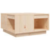 The Living Store Salontafel Grenenhout - Bijzettafel - 60 x 61 x 32.5 cm - Rustieke uitstraling