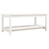 The Living Store Salontafel - Massief Grenenhout - 110 x 55 x 45 cm - Wit