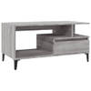 The Living Store Salontafel - Grijs Sonoma Eiken - 90 x 49 x 45 cm