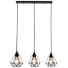 The Living Store Plafondlamp - Modern Metal - 60 x 100 cm - In hoogte verstelbaar - Kleur- zwart - Materiaal- metaal -