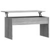 The Living Store Salontafel Lift-top - Grijs Sonoma Eiken - 102 x 50.5 x 52.5 cm