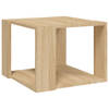 The Living Store Woonkamertafel - Sonoma eiken - 40 x 40 x 30 cm - Opbergschap